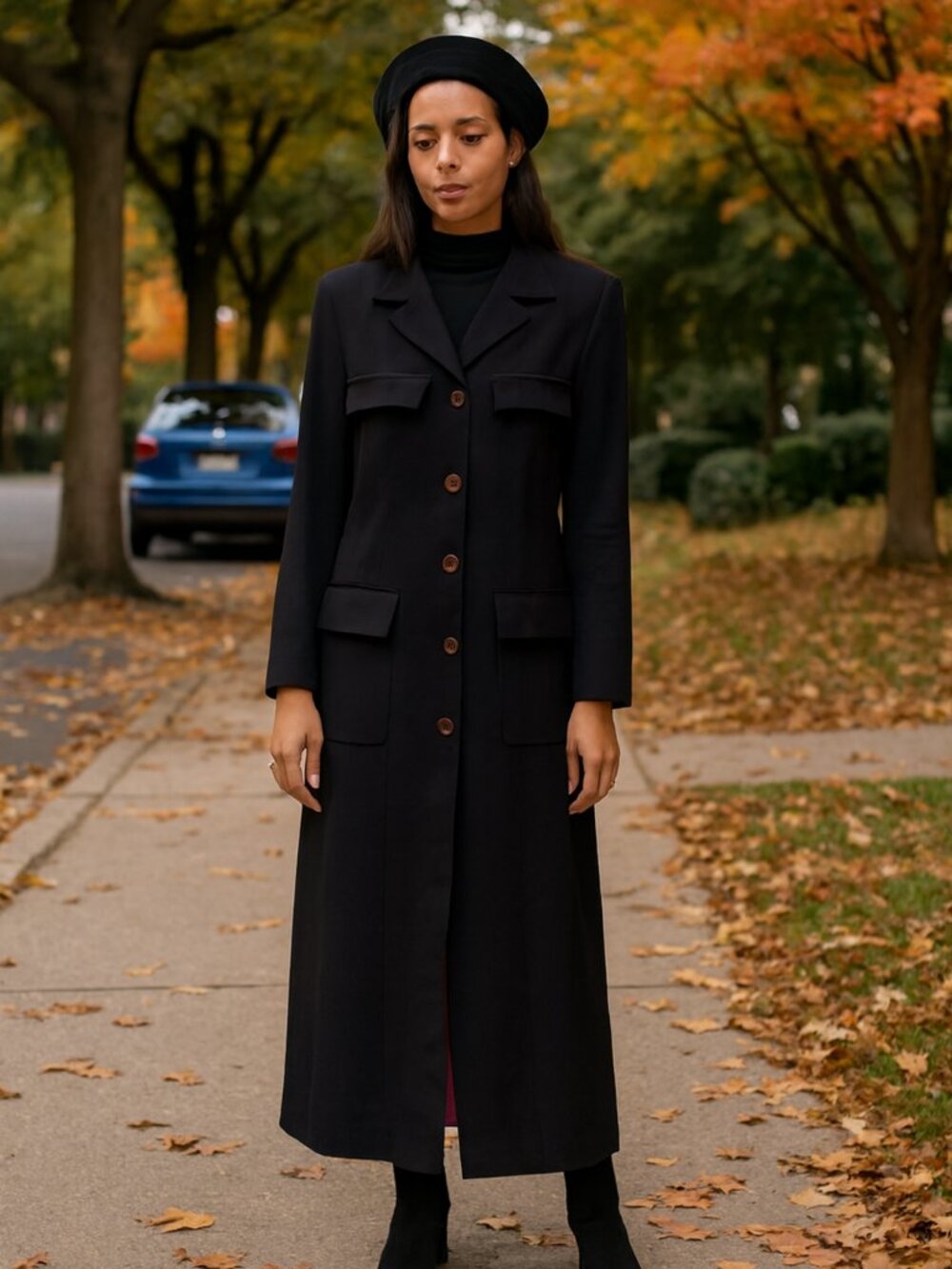Hannah Coat Size 2 Burgundy, fully lined, lightweight Extra Long - Picture 2 of 13